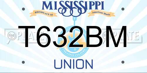 T632BM Mississippi License Plate
