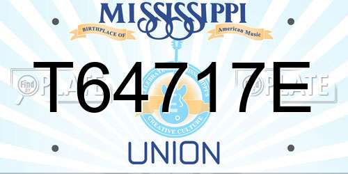 T64717E Mississippi License Plate