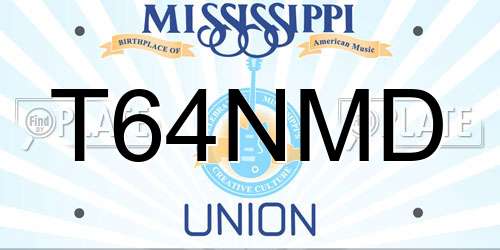 T64NMD Mississippi License Plate