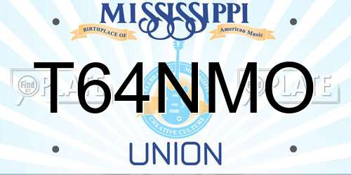 T64NMO Mississippi License Plate