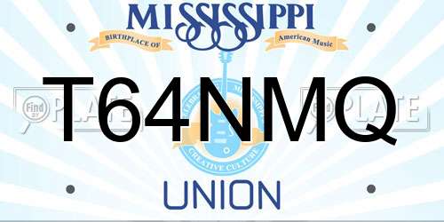 T64NMQ Mississippi License Plate