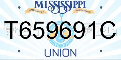 T659691C Mississippi License Plate