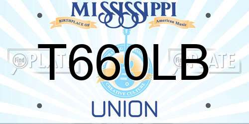 T660LB Mississippi License Plate