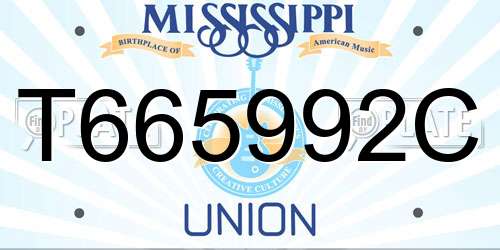 T665992C Mississippi License Plate