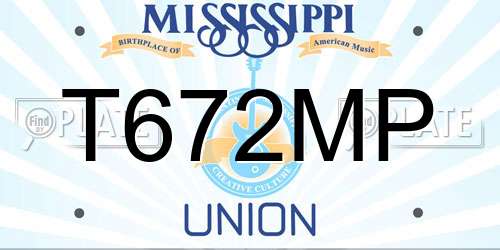 T672MP Mississippi License Plate