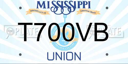 T700VB Mississippi License Plate