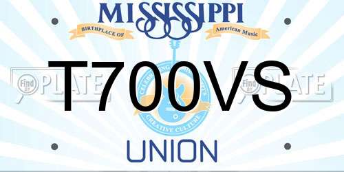 T700VS Mississippi License Plate