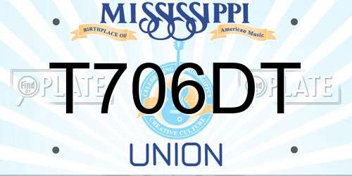 T706DT Mississippi License Plate