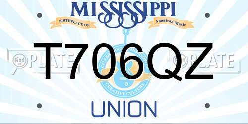 T706QZ Mississippi License Plate