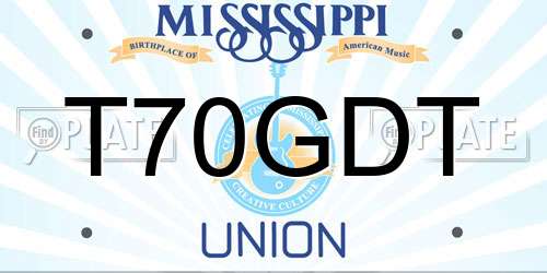 T70GDT Mississippi License Plate