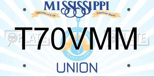 T70VMM Mississippi License Plate