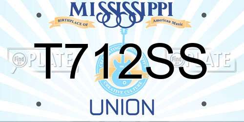 T712SS Mississippi License Plate