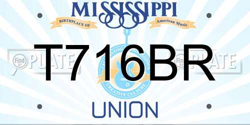 T716BR Mississippi License Plate