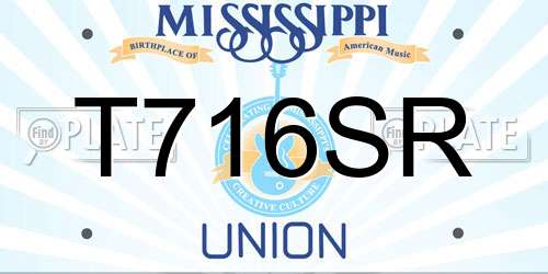 T716SR Mississippi License Plate