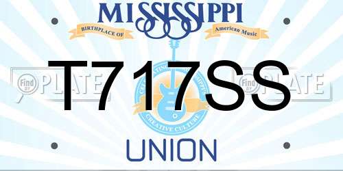T717SS Mississippi License Plate