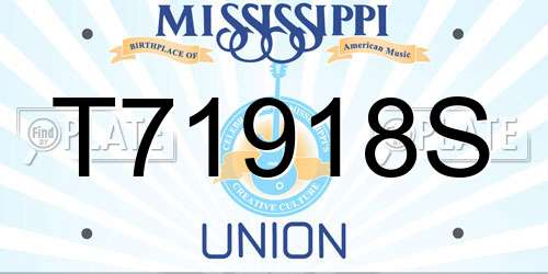 T71918S Mississippi License Plate