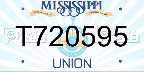 T720595 Mississippi License Plate