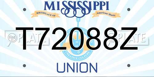 T72088Z Mississippi License Plate