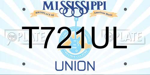 T721UL Mississippi License Plate
