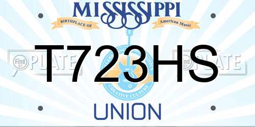 T723HS Mississippi License Plate