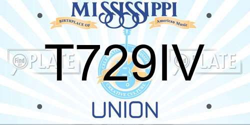T729IV Mississippi License Plate