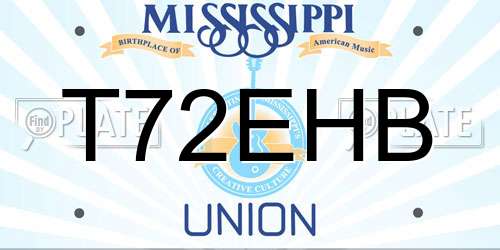 T72EHB Mississippi License Plate