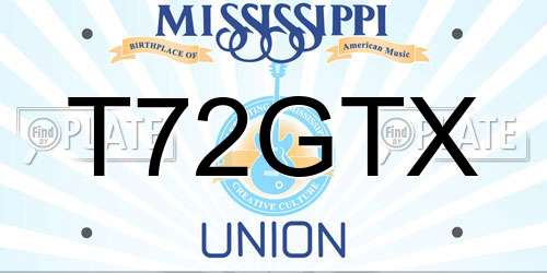 T72GTX Mississippi License Plate