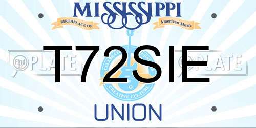 T72SIE Mississippi License Plate