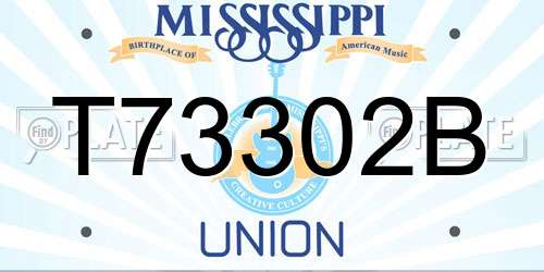 T73302B Mississippi License Plate