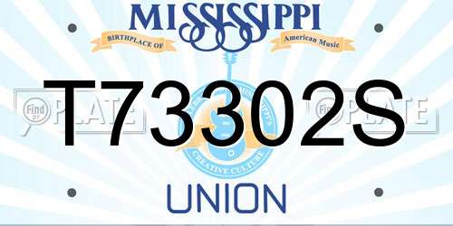 T73302S Mississippi License Plate