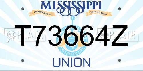 T73664Z Mississippi License Plate