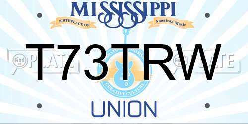 T73TRW Mississippi License Plate