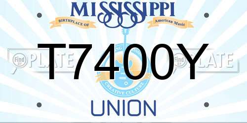 T7400Y Mississippi License Plate