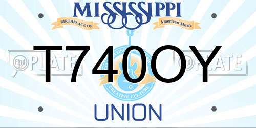 T740OY Mississippi License Plate
