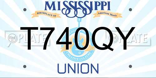 T740QY Mississippi License Plate