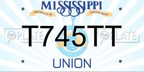 T745TT Mississippi License Plate