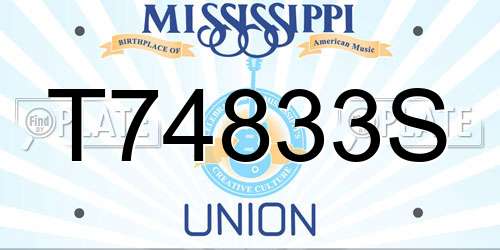 T74833S Mississippi License Plate