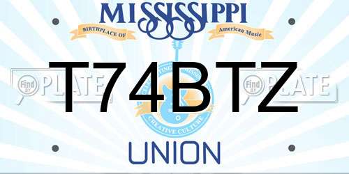 T74BTZ Mississippi License Plate