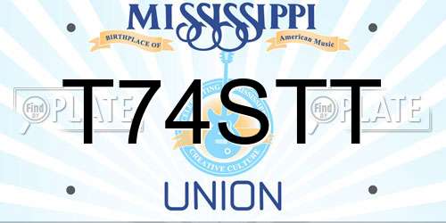 T74STT Mississippi License Plate