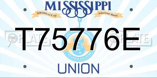 T75776E Mississippi License Plate