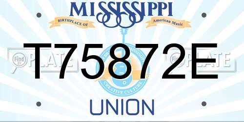 T75872E Mississippi License Plate