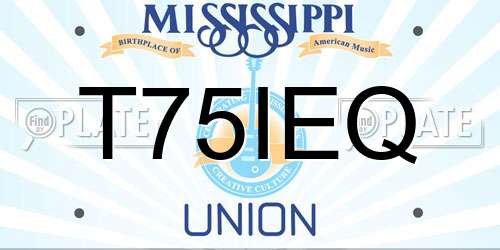 T75IEQ Mississippi License Plate