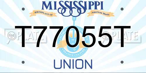 T77055T Mississippi License Plate