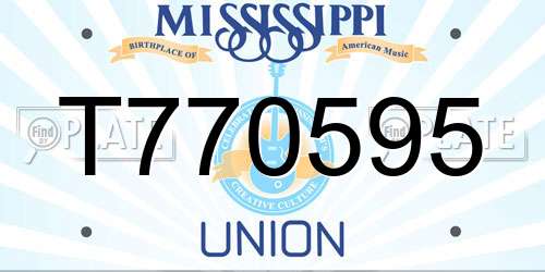 T770595 Mississippi License Plate