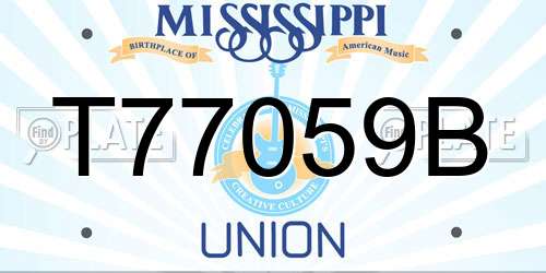 T77059B Mississippi License Plate