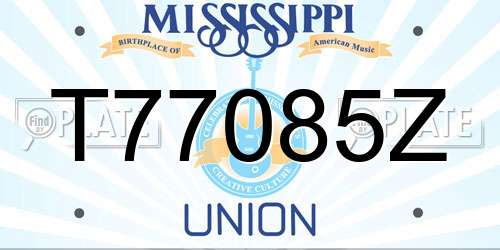 T77085Z Mississippi License Plate