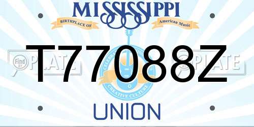 T77088Z Mississippi License Plate