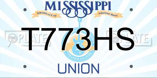 T773HS Mississippi License Plate