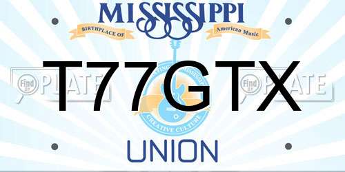 T77GTX Mississippi License Plate