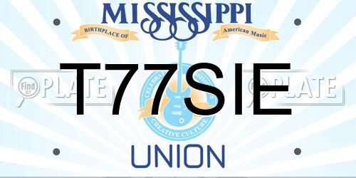 T77SIE Mississippi License Plate